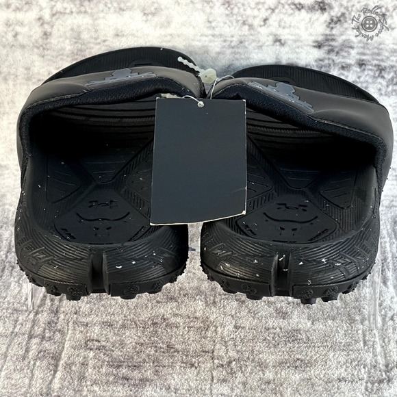 New With Tag‎ - Under Armour Project Rock 3 Men 7 Women 8.5 Slides Black - Picture 6 of 10